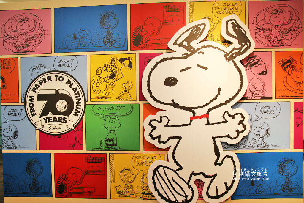 台南｜史努比70周年巡迴特展免費入場拍個夠，花生漫畫年代角色變化很有趣