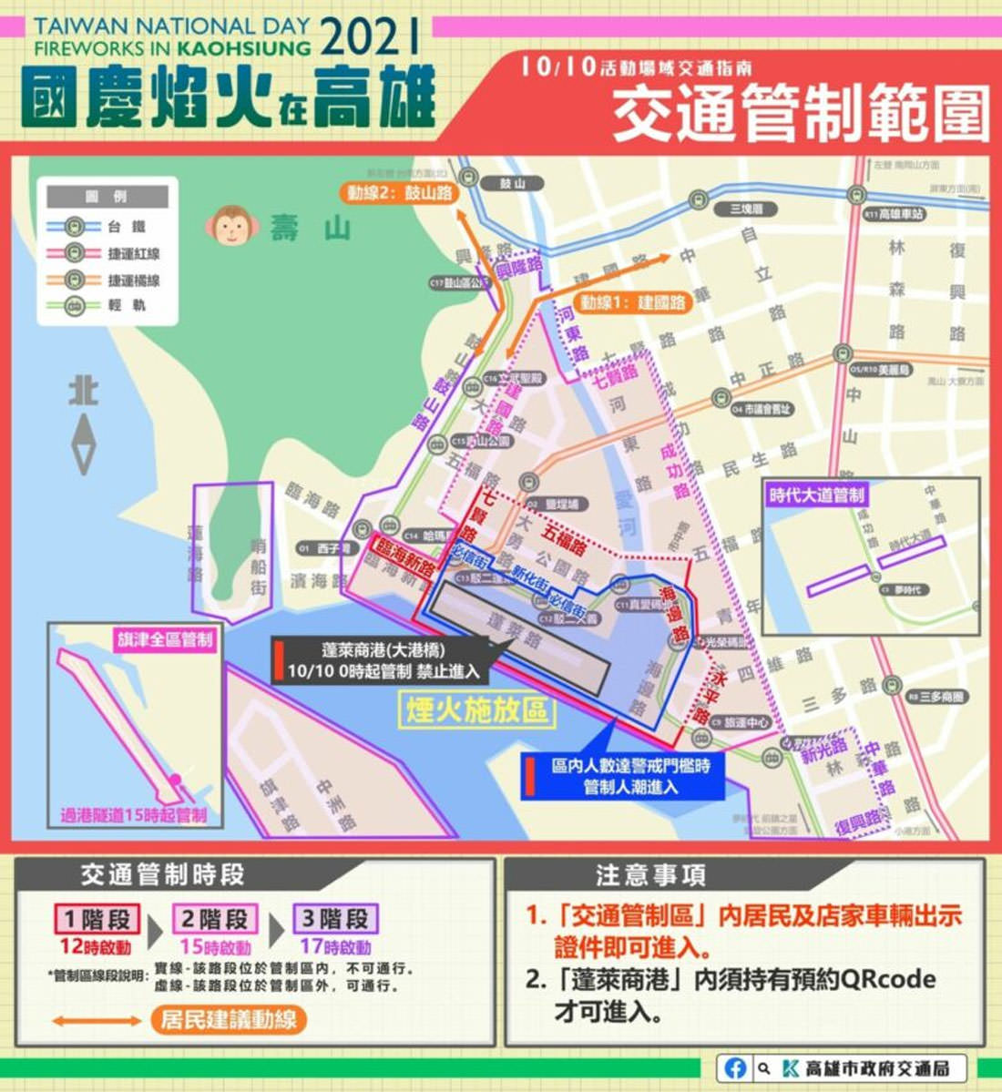 高雄｜2021國慶焰火在高雄，施放點、線上直播、交通指南、中籤後續、最佳觀賞點資訊